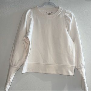 NWT BR Cropped Puff-Sleeve Sweatshirt